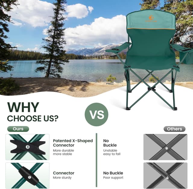 Thumbnail 3 de ALPHA CAMP camping chair set of 2