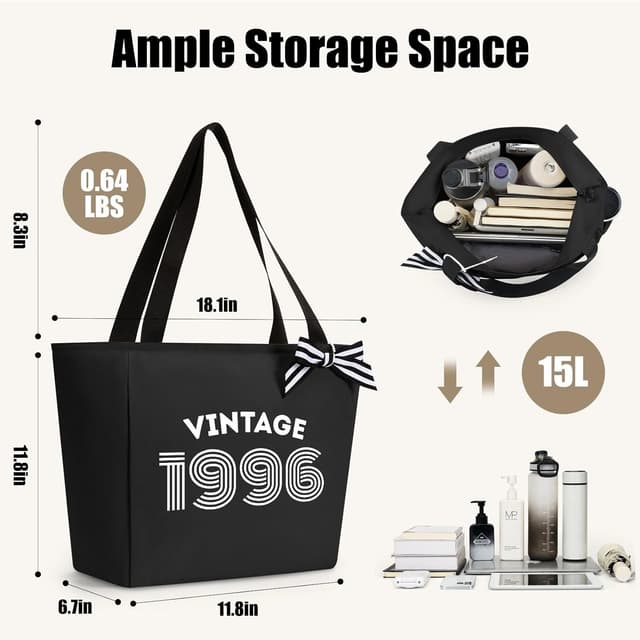 Detalle de Personalisierte Shopper Bag 40. Geburtstag 15 l