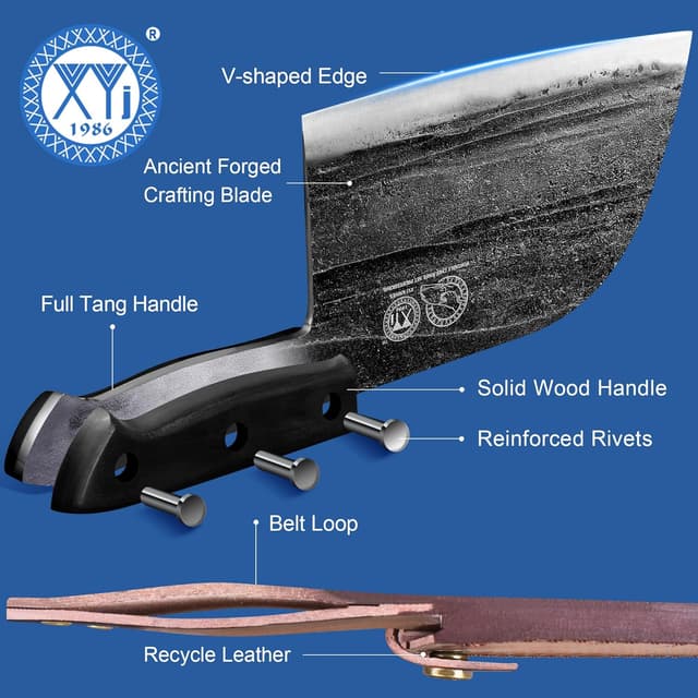 Detalle 2 de XYJ Chef Knife y Pinzas de Carne, 7.5" 🌟 Años de Tradición