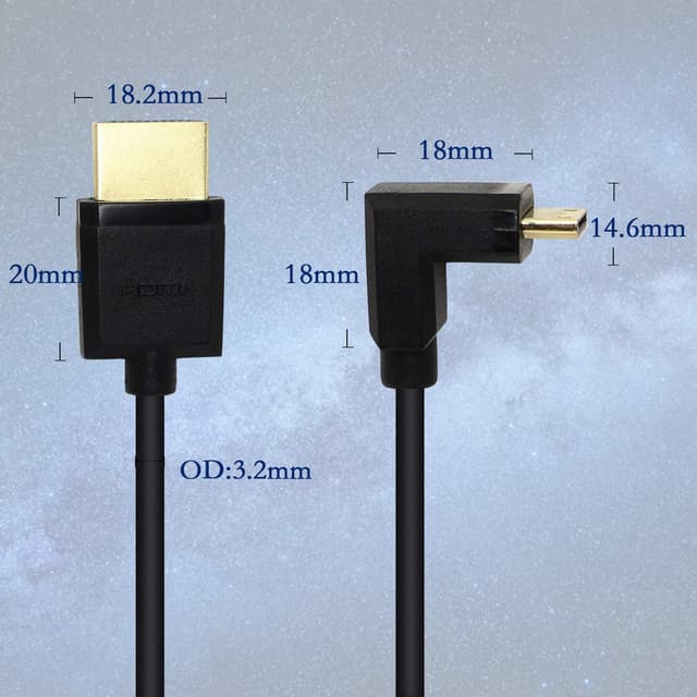Detalle 2 de Mini HDMI auf HDMI Kabel 15 cm 4K