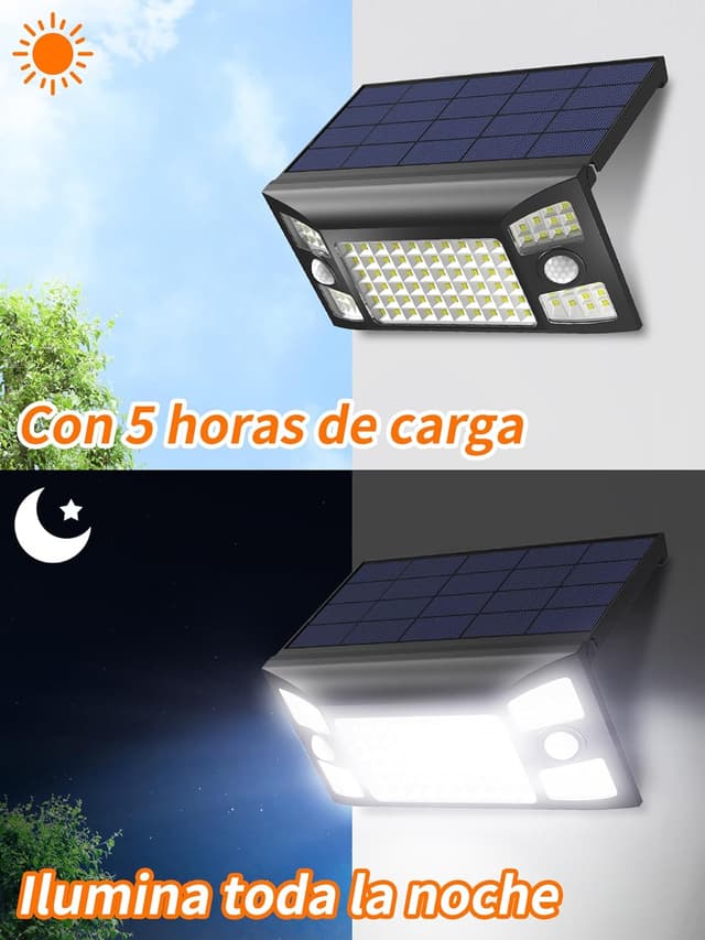 Thumbnail 3 de intelamp Luz Solar Exterior 1300LM Sensor Movimiento 4000mAh IP65 ☀