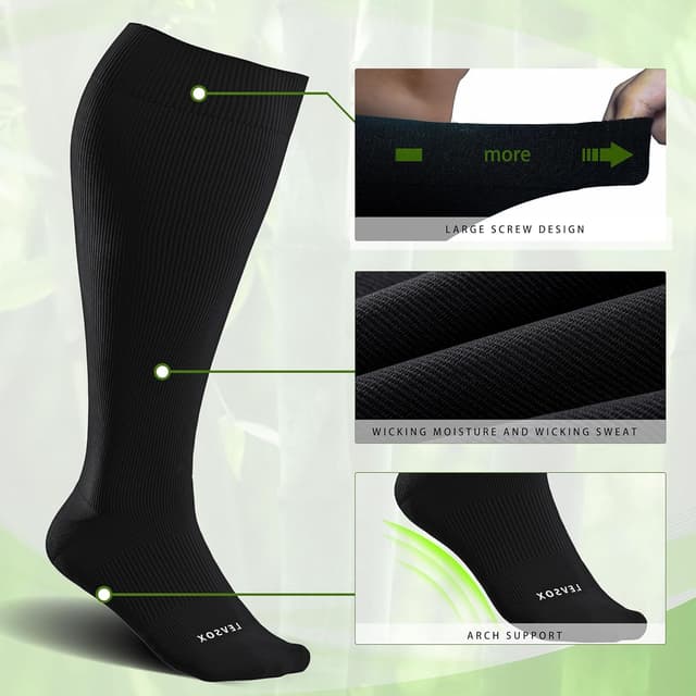 Thumbnail 3 de LEVSOX Wide Calf Compression Socks 15-20mmHg
