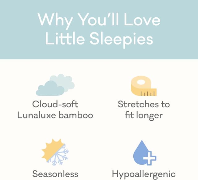 Detalle de Little Sleepies 2-Way Zipper Baby Pajamas