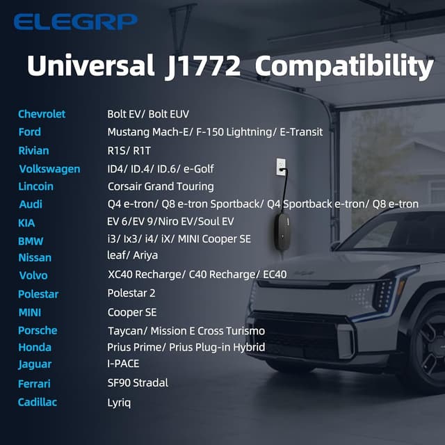 Detalle 2 de ELEGRP Level 1/2 EV Charger 16 Amp portable