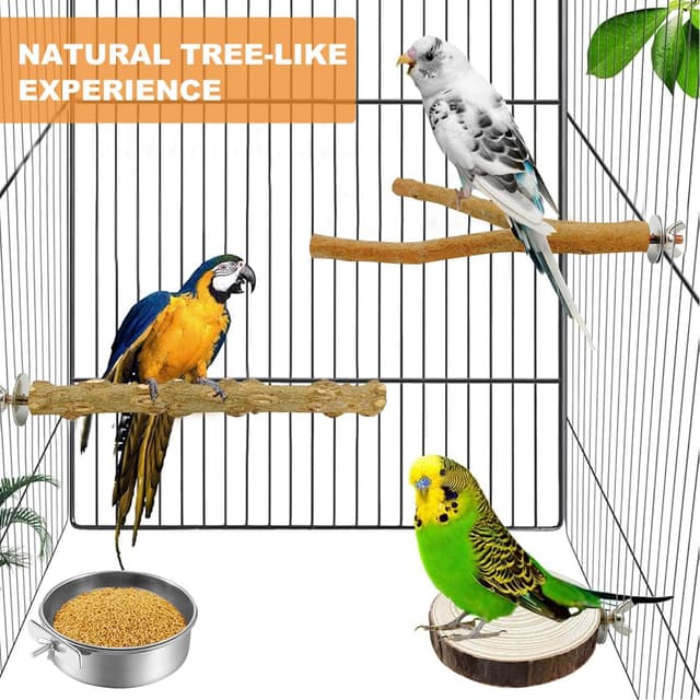 Thumbnail 6 de xianzhanEU Natur Sitzstangen Set 4 Stück für Vögel 🐦