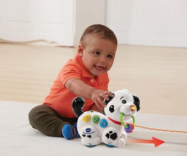 Detalle de VTech Pull Along Puppy Pal interactive pull-along baby walker toy with music and phrases