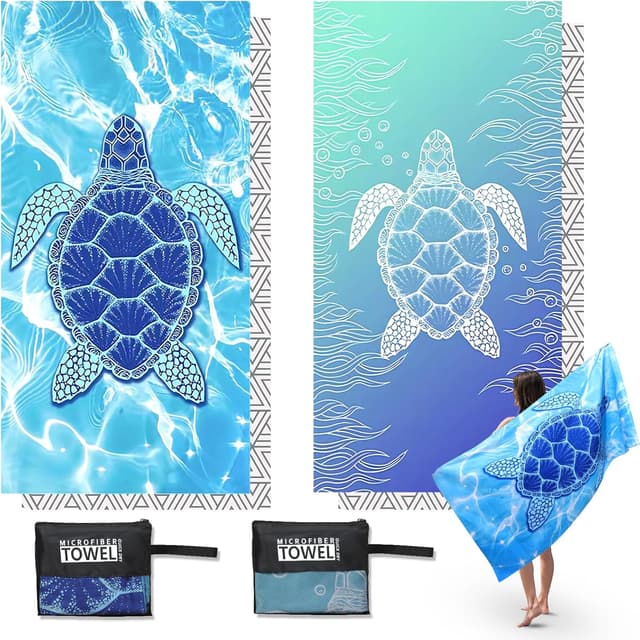 Detalle de Anavasi 2 Pack Microfibre Beach Towels 180x90cm