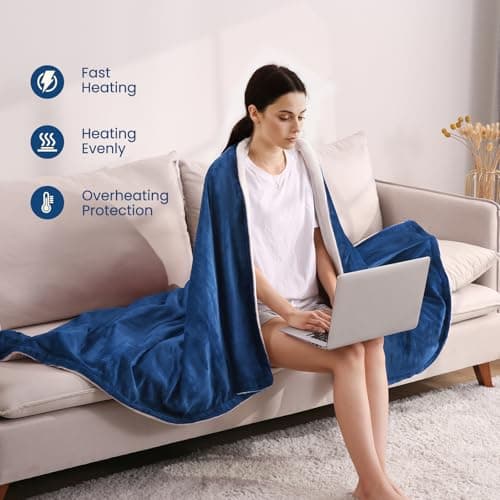 Thumbnail 2 de CURECURE Manta Eléctrica de Franela Suave 🔥 130x180 cm