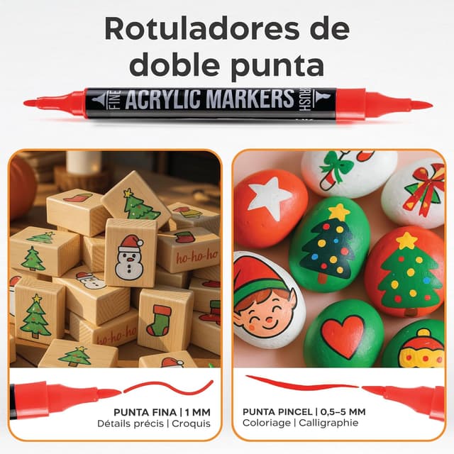 Thumbnail 2 de Zenacolor Rotuladores Acrílicos Doble Punta 72 Colores