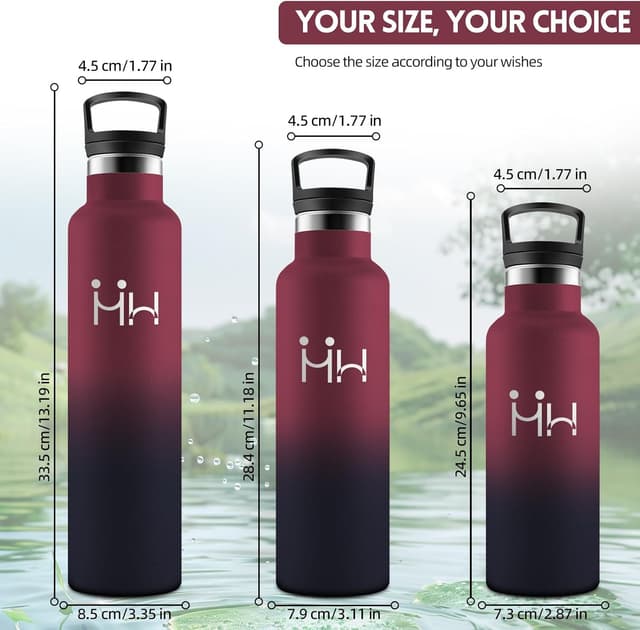 Thumbnail 6 de Motswedi Gourde 750 ml sans BPA rouge noir