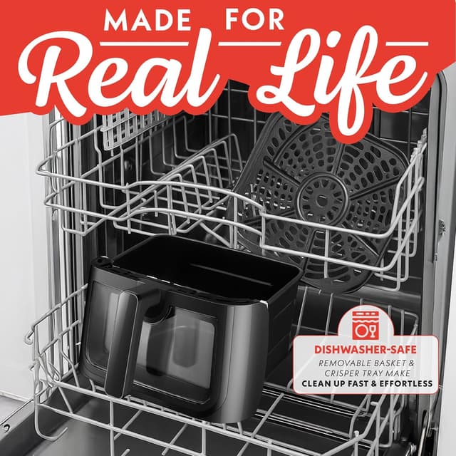 Thumbnail 6 de Gourmia 8 Qt Air Fryer with 8 Presets and Digital Display (FryForce 360° Technology)