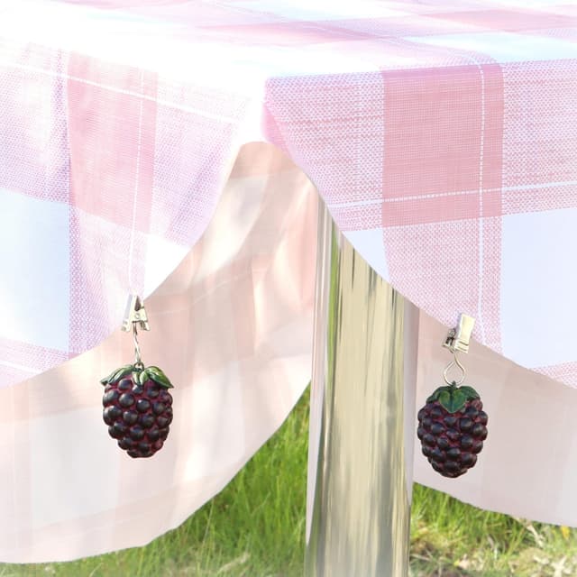 Detalle 2 de Lot de 8 poids de nappe com-four en plastique et métal (mûre) avec pince, env. 40 g