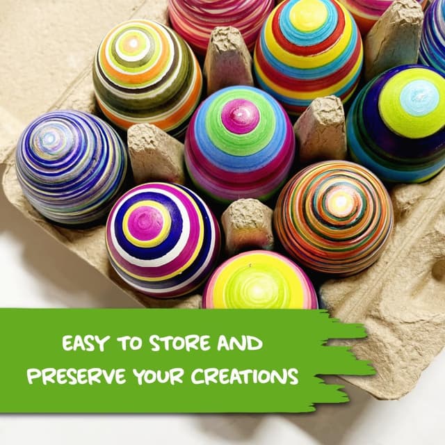 Detalle 1 de Eggmazing Egg Decorator Wooden Eggs 24-Pack