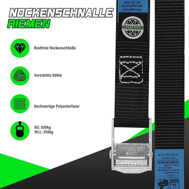 Thumbnail 2 de STARLEAPARTS 10 Stück Spanngurte 2,5 m