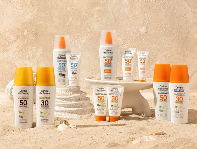 Detalle 1 de Corine de Farme Lait Hydratant Protect & Bronze SPF50 — lait solaire au monoï de Tahiti