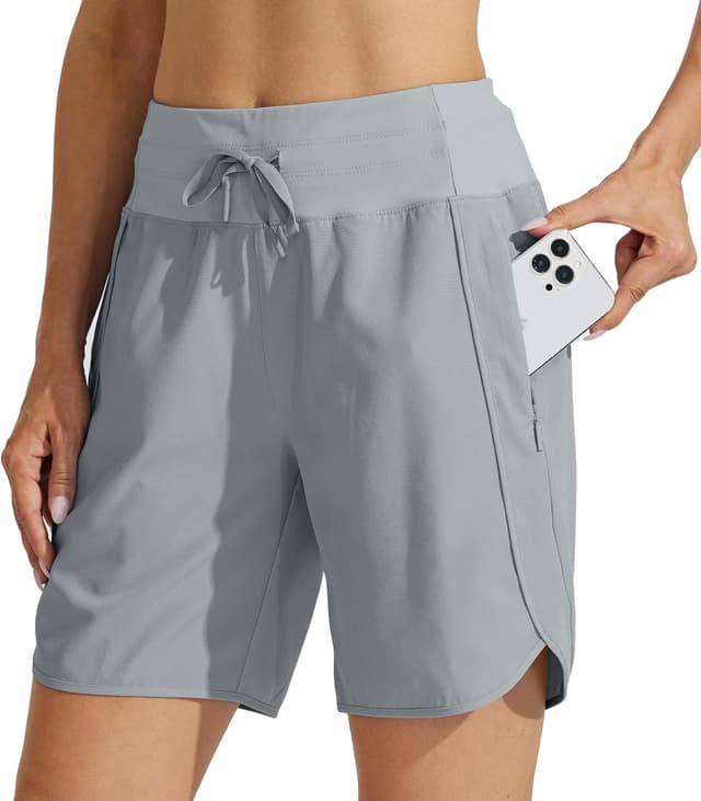 Detalle de WILLIT Damen Sportshorts kurz mit High Waist, Schnelltrocknend und 3 Taschen (7" INSEAM)