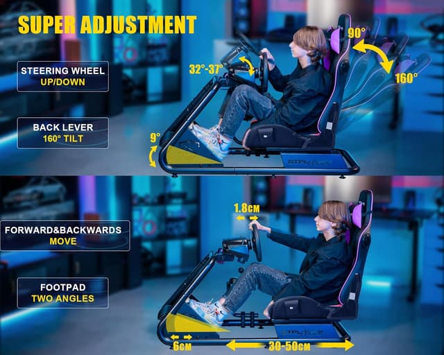 Detalle 2 de GTPLAYER simulatore di guida con sedile PC