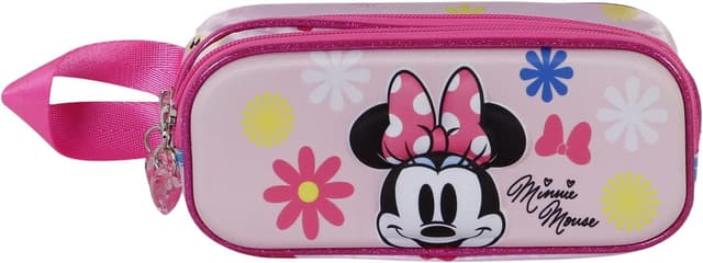 Detalle 2 de Disney Minnie Mouse Floral Estuche Portatodo 3D Rosa 😊