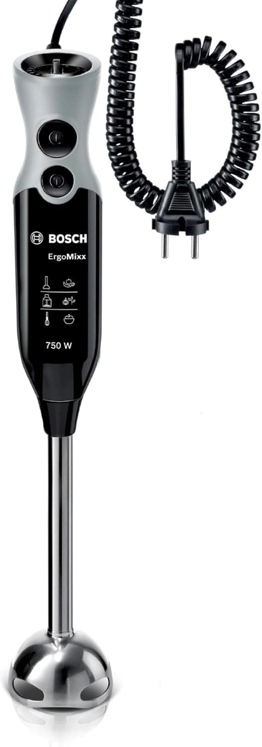 Detalle de Bosch Ergomixx - Batidora de mano 750 W con QuattroBlade ⚡
