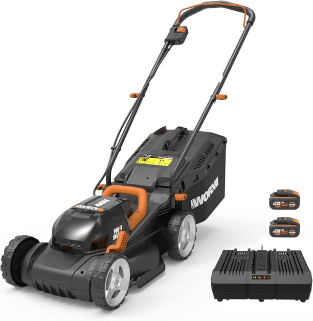 Detalle de WORX WG779E.1 tosaerba a batteria 40V PowerShare da giardino, taglio 34 cm