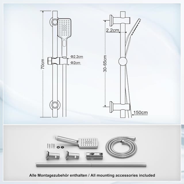 Thumbnail 6 de Görbach Colonna Doccia Inox 70 cm Tre Getti