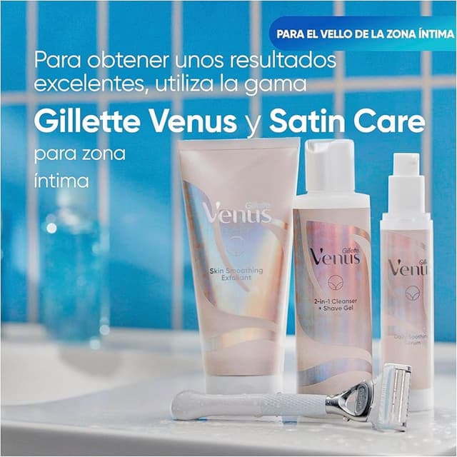 Detalle 2 de Gillette Venus Satin Care 10 recambios para zona íntima 🪒