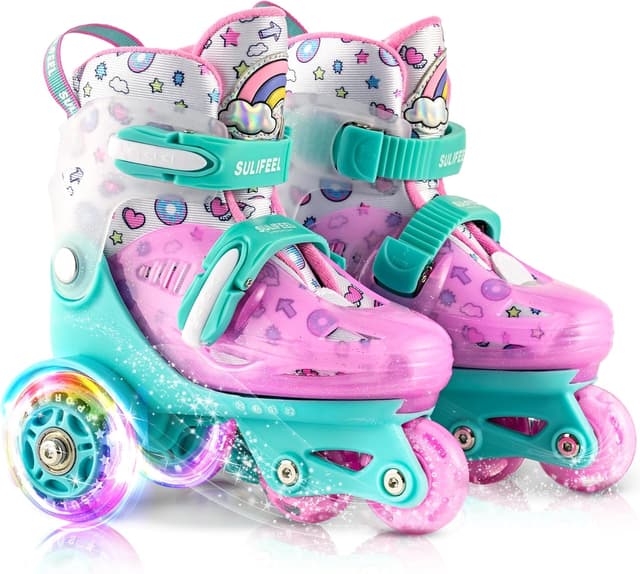 Detalle de SULIFEEL Patines Roller infantiles ajustables 4 tallas