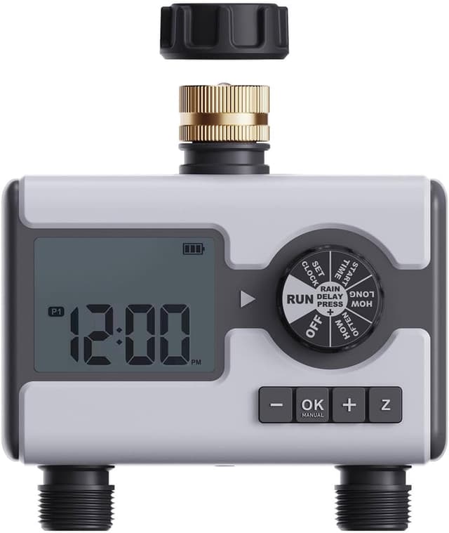 Thumbnail 6 de Aqualin Timer per irrigazione da giardino con 3 programmi, ritardo pioggia e modalità manuale