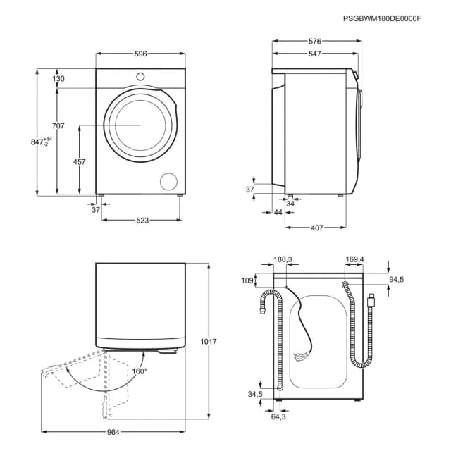 Detalle 2 de AEG LFA6I8275A (8 kg, 1.200 rpm) con vapor y ProSense — lavadora reacondicionada Grado C