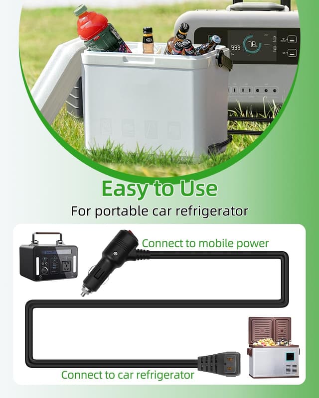 Thumbnail 5 de RIIEYOCA 14AWG KFZ Kühlbox Kabel 12V/24V