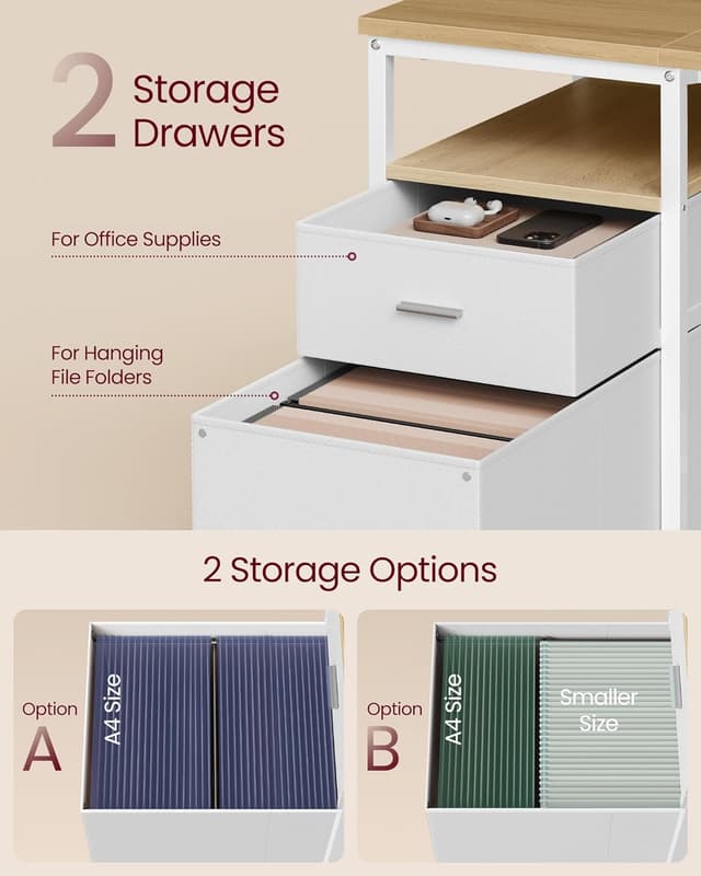 Detalle 2 de Computer desk with storage 60 x 140 cm