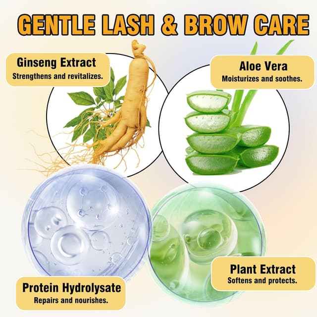 Detalle de Kit 2-en-1 Brow Lift & Rehaussement de cils avec adhésifs pour patchs Sourcil/Sourcils plus denses – Trousse professionnelle maison