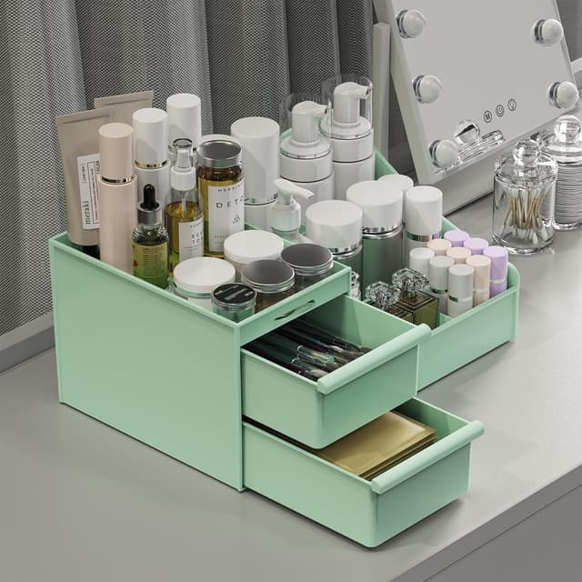 Detalle de DancesCat organizer per trucco con cassetti e scomparti per rossetti, gioielli e cura unghie