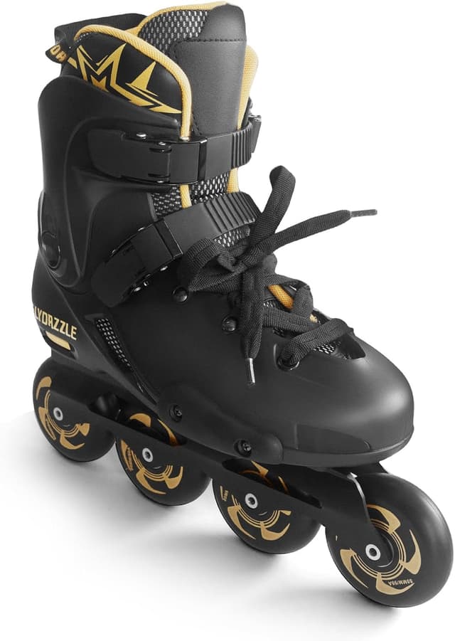 Detalle de FLYDAZZLE Men’s Inline Skates (Urban Freeride/Slalom) with Hard Boot, ABEC-9 Bearings, Ankle Support
