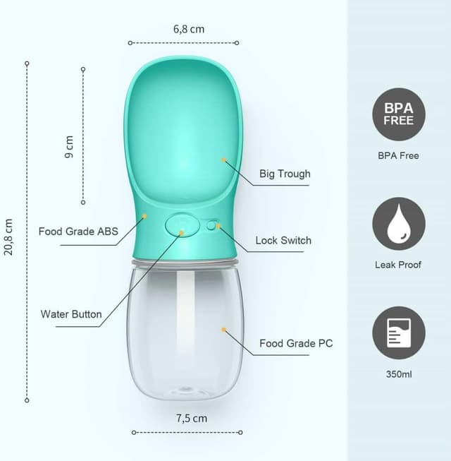 Thumbnail 4 de COTOP Dog Water Bottle 350ml