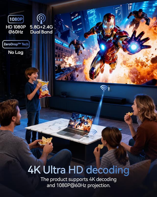 Thumbnail 1 de 2026Upgrade Wireless HDMI 328FT Receiver