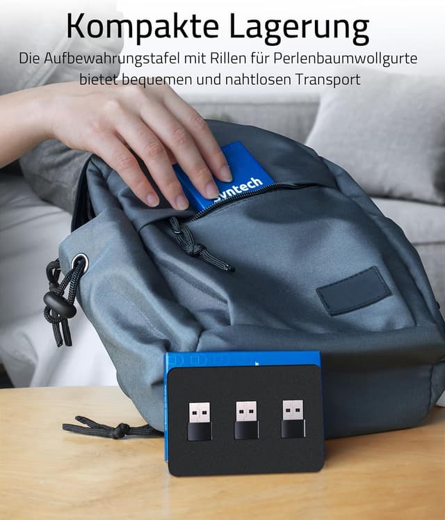 Thumbnail 6 de Syntech USB‑C auf USB Adapter (3er‑Pack) aus Aluminium, schwarz – für USB‑A Anschlüsse