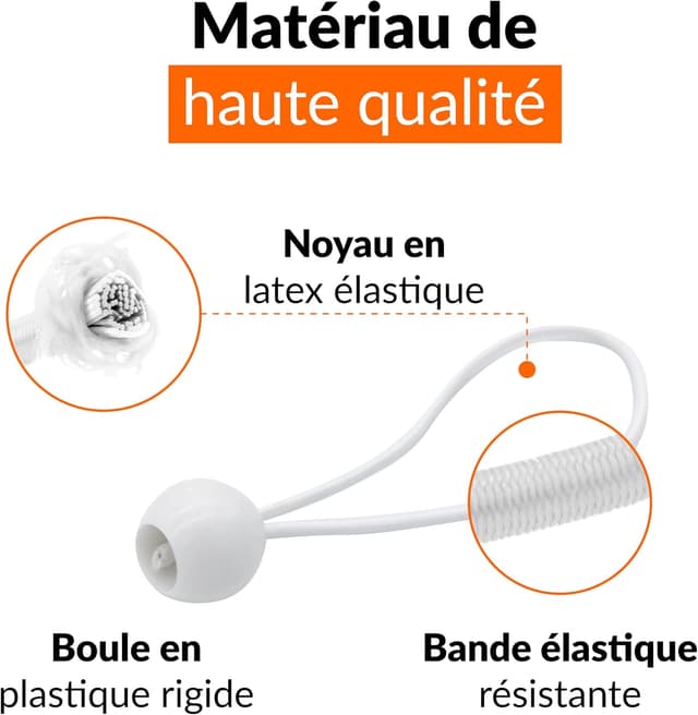 Thumbnail 3 de 25 Tendeurs élastique avec boule 25 pièces