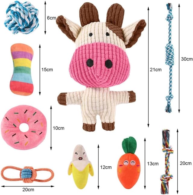 Detalle de AMFUN Set di 9 giochi da masticare per cuccioli con cotone naturale e non tossici