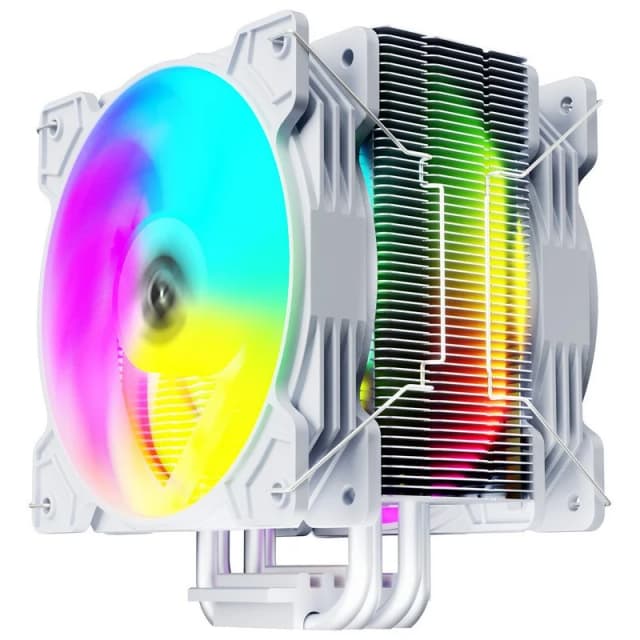 Detalle de Tempest Cooler 4Pipes 2x120mm RGB ventilador CPU blanco
