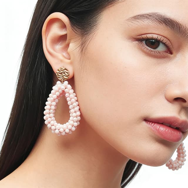 Detalle 2 de Caiduoduo Bohemian Ohrhänger mit Kristalltröpfchen