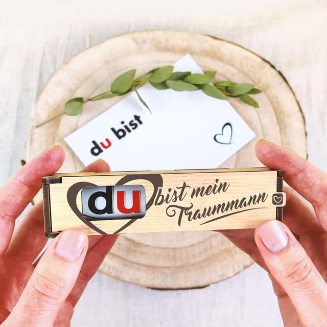 Thumbnail 3 de Du bist mein Traummann Schokoriegel Geschenkbox 🍫