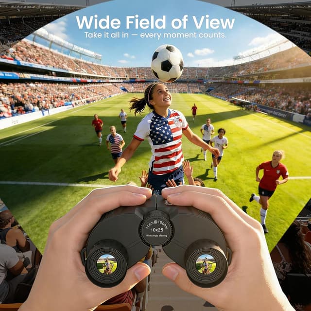 Detalle de Aurosports 10x25 Kompaktfernglas 10× Vergrößerung