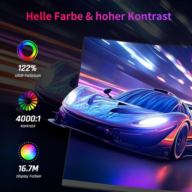 Detalle 2 de KTC 32 Zoll Curved Gaming-Monitor 1000R (2K WQHD, 240 Hz) mit Adaptive Sync, 1 ms, HDR und VESA
