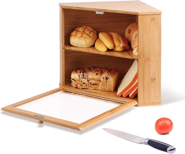 Detalle 2 de Leader Accessories Bambus Brotkasten 32x32x34 cm