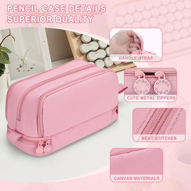 Detalle 2 de Sciphylia astuccio grande a 4 scomparti in tessuto, con cerniera in metallo