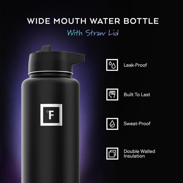 Thumbnail 1 de IRON °FLASK 40 oz Blue Waves Stainless Bottle