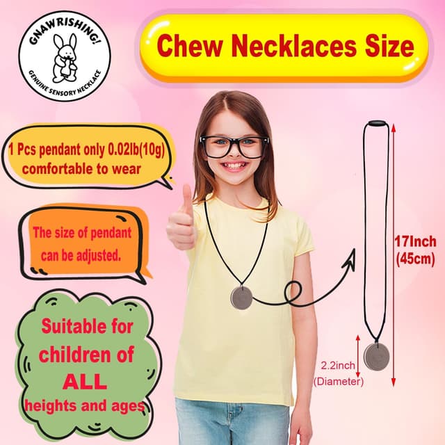 Thumbnail 3 de GNAWRISHING Chew Necklaces for Sensory Kids