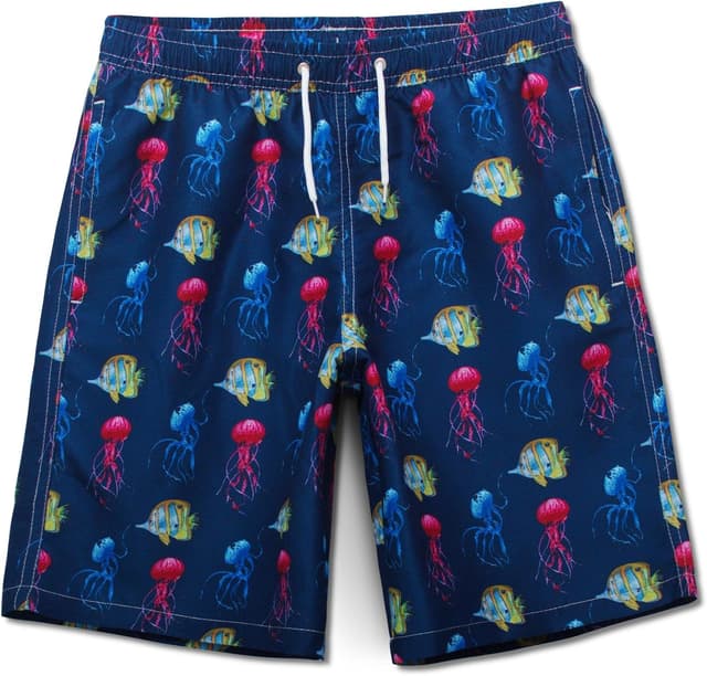 Detalle de MEILONGER Badehose für Jungen – Badeshorts mit Netzfutter, Taschen und Tunnelzug