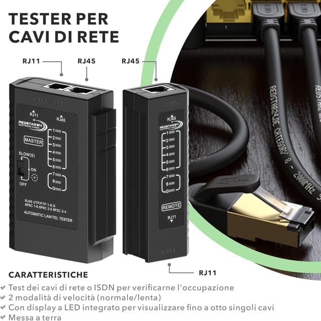 Detalle 2 de RedStar24 Tester di Rete per cavi LAN